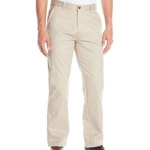IZOD Straight Fit Flat Front Khaki Pants